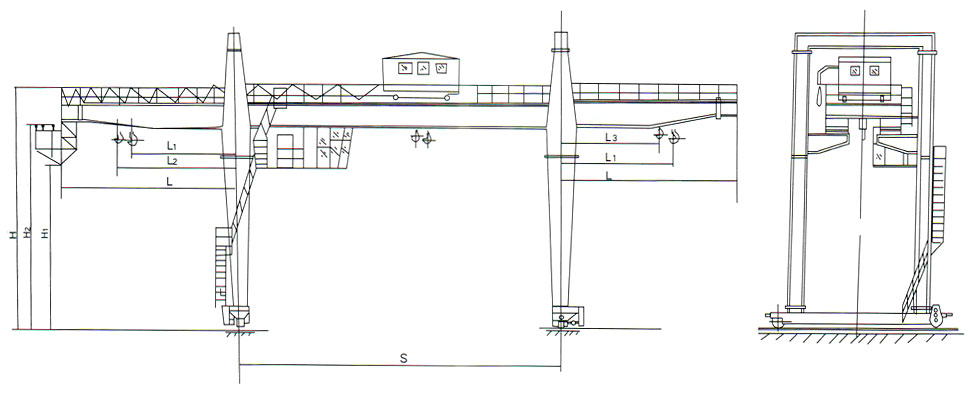 mg型雙梁吊鉤門(mén)式起重機(jī)